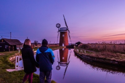 Take in a beautiful sunset over the Broads