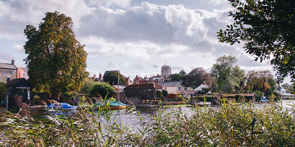 Looking out across the River Waveney at Beccles